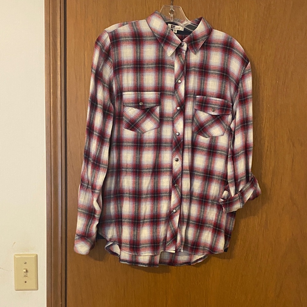Plaid Button-Up Shirt for Men